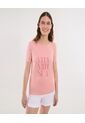 Camiseta Para Mujer Manga Corta Cuello Redondo Color Rosa Marca Ostu #40092491 de Ostu