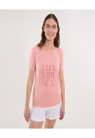 Camiseta Para Mujer Manga Corta Cuello Redondo Color Rosa Marca Ostu #40092491 Ostu