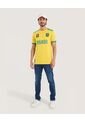 Camiseta Mundial Brasil 2026 Para Hombre Amarillo Ostu de Ostu