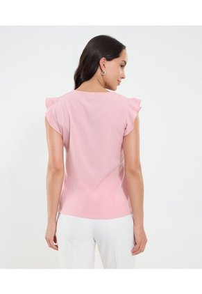 Blusa Para Mujer Manga Corta Color Rosado Marca Ostu #40121158