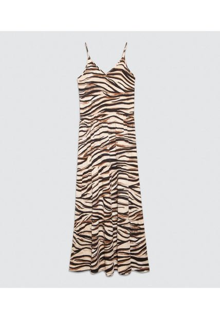 Vestido Para Mujer M/Sisa Largo Color Beige Marca Ostu #40170278