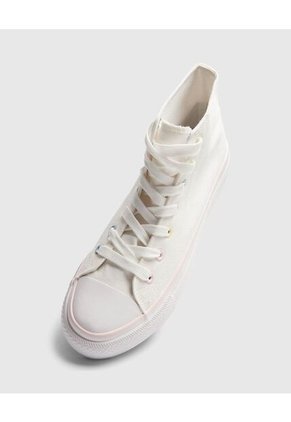 Tenis Para Mujer Canvas Color Blanco Marca Ostu #40720165