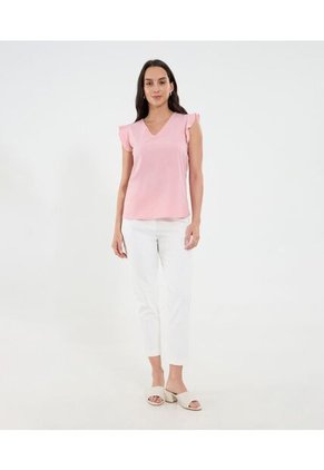 Blusa Para Mujer Manga Corta Color Rosado Marca Ostu #40121158