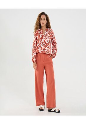 Blusa Para Mujer Manga Larga Color Naranja Marca Ostu #40121174