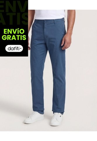 Pantalón  Para Hombre Chino Color Azul Marca Ostu #60070564 Ostu