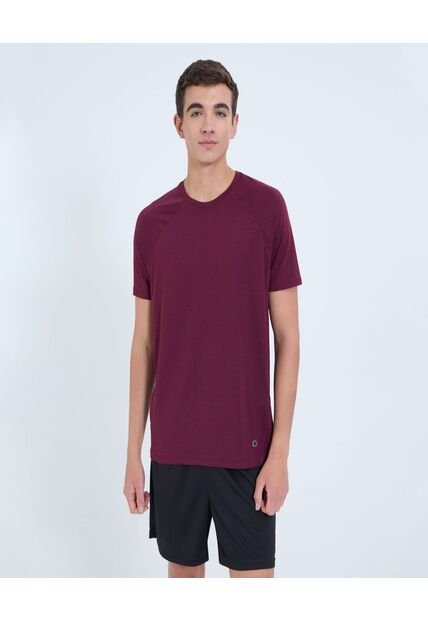 Camiseta Para Hombre Manga Corta Cuello Redondo Color Vino Marca Ostu #60091623