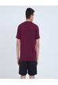Camiseta Para Hombre Manga Corta Cuello Redondo Color Vino Marca Ostu #60091623 de Ostu