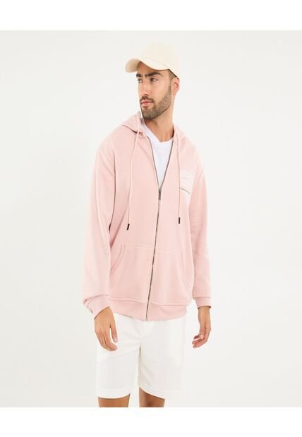 Buzo Para Hombre Zipper Color Rosa Marca Ostu #60060503