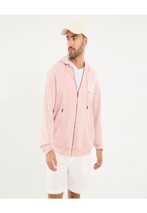 Buzo Para Hombre Zipper Color Rosa Marca Ostu #60060503