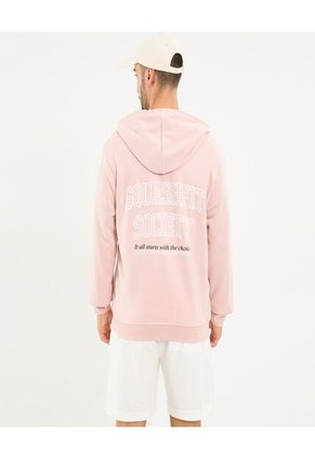 Buzo Para Hombre Zipper Color Rosa Marca Ostu #60060503