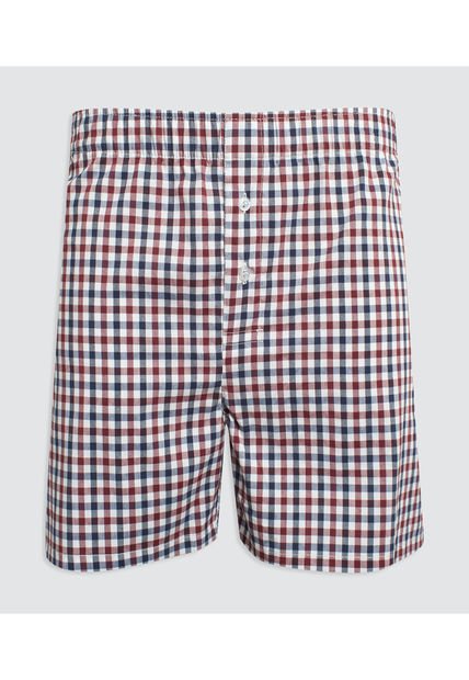 Boxer Para Hombre Bragueta Largo Algodón Color Vino Marca Ostu #60000304