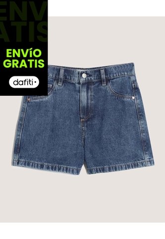 Short  Infantil Niña Mom Color Azul Marca Ostu #90190056 Ostu
