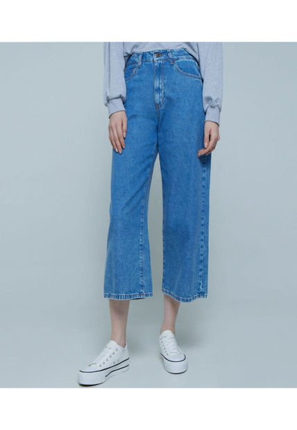 Jean Para Mujer Culotte Color Azul Medio Marca Ostu #40160382