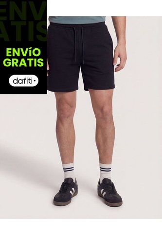 Bermuda  Para Hombre Jogger Corto Color Negro Marca Ostu #60100476 Ostu