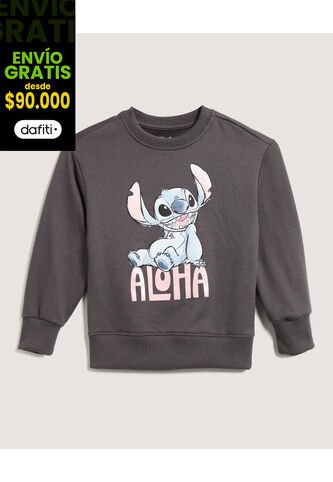 Buzo Infantil Niña Cuello Redondo Color Gris Marca Ostu #90060167 Ostu