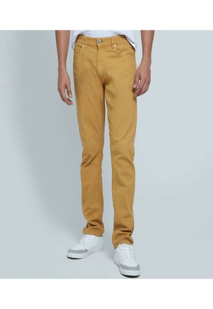 Jean Para Hombre Slim Color Amarillo  Marca Ostu #60160266