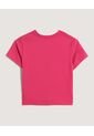 Camiseta Infantil Niña Manga Corta Cuello Redondo Color Fucsia Marca Ostu #90090345 de Ostu