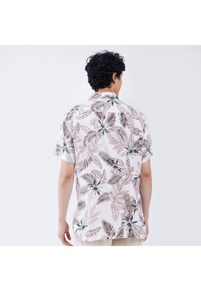 Camisa Hombre Ostu M/C Beige Viscosa