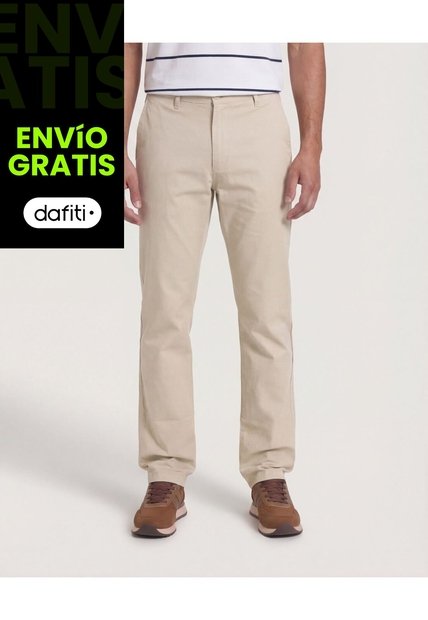 Pantalón  Para Hombre Chino Color Beige Marca Ostu #60070564