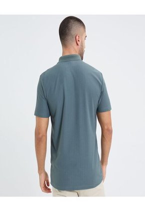 Polo Para Hombre Cuello Tejido Sin Bolsillo Color Verde Marca Ostu #60110731