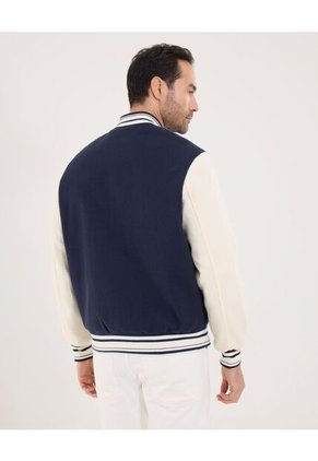 Chaqueta Para Hombre Bomber Color Azul Marca Ostu #60080176