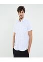 Camisa Para Hombre Manga Corta Con Bolsillo Cuello Casual M Color Blanco Marca Ostu #60010820 de Ostu