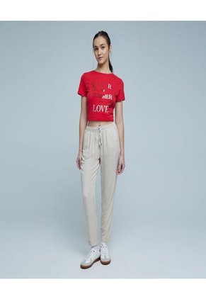 Pantalon Para Mujer Jogger Color Café  Marca Ostu #40070575