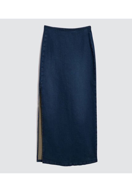 Falda Para Mujer Largo Color Azul  Marca Ostu #40140137