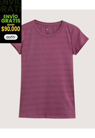 Camiseta Para Mujer Manga Corta Cuello Redondo Color Morado Marca Ostu #40092654 Ostu