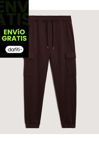 Pantalón  Para Hombre Jogger Cargo Color Café Marca Ostu #60070580 Ostu