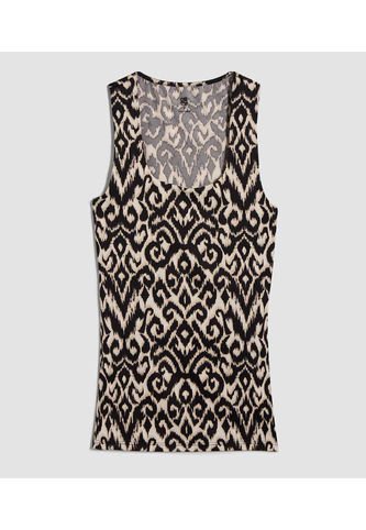 Top Para Mujer Cuello Redondo Color Negro Marca Ostu #40220377 Ostu