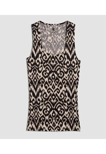 Top Para Mujer Cuello Redondo Color Negro Marca Ostu #40220377