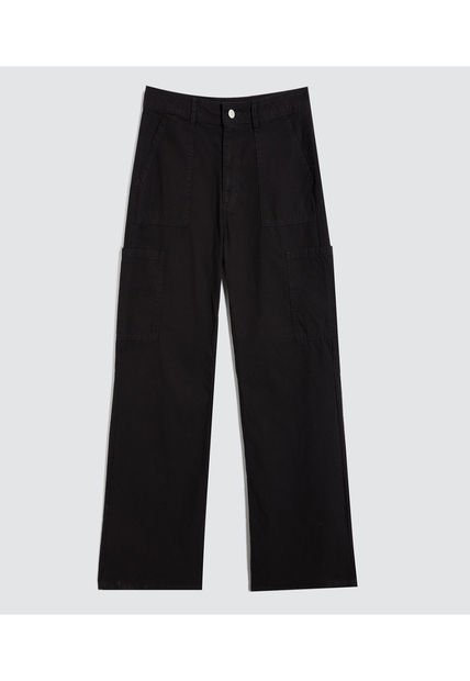 Jean Para Mujer Wide Leg Cargo Color Negro Marca Ostu #40160480
