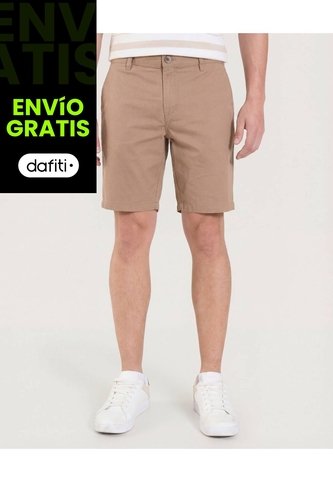 Bermuda  Para Hombre Regular Corto Color Café Marca Ostu #60100489 Ostu