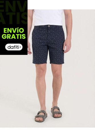 Bermuda  Para Hombre Regular Corto Color Azul Marca Ostu #60100488 Ostu