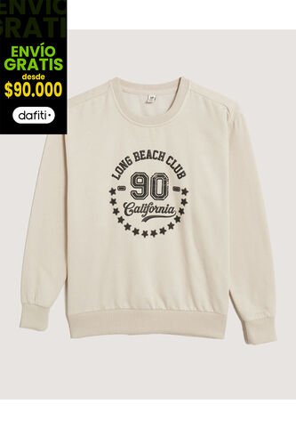 Buzo Infantil Niño Cuello Redondo Color Beige Marca Ostu #80060193 Ostu