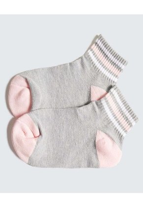 Medias Infantil Niña Tobillera Color Gris Marca Ostu #90980127