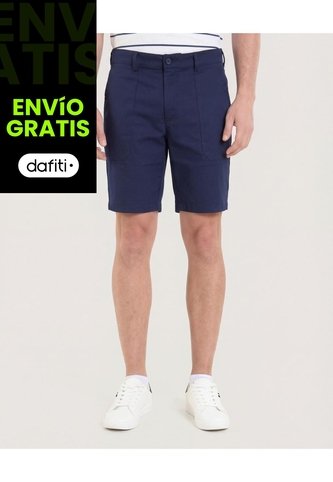 Bermuda  Para Hombre Regular Corto Color Azul Marca Ostu #60100493 Ostu
