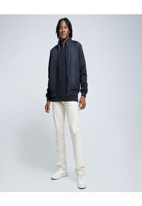 Polo Para Hombre Cuello Tejido Sin Bolsillo Color Negro Marca Ostu #60110654