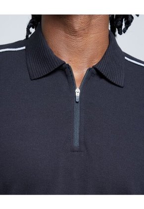 Polo Para Hombre Cuello Tejido Sin Bolsillo Color Negro Marca Ostu #60110654