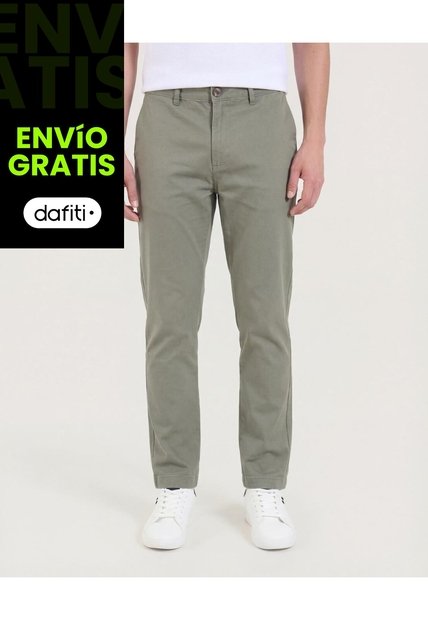 Pantalón  Para Hombre Chino Color Verde Marca Ostu #60070543