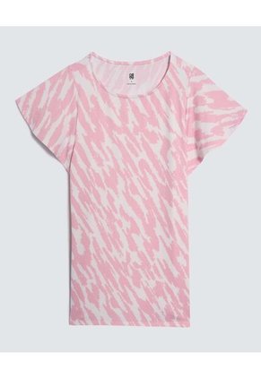 Camiseta Para Mujer Manga Corta Color Rosado Marca Ostu #40092123