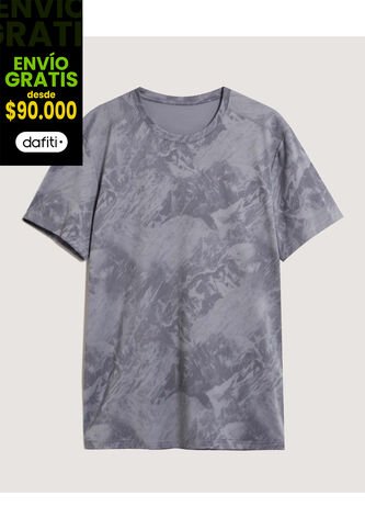 Camiseta Para Hombre Manga Corta Cuello Redondo Color Gris Marca Ostu #60091738 Ostu