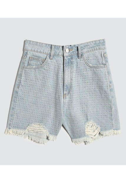 Short Para Mujer  Color Azul Medio Marca Ostu #40190306