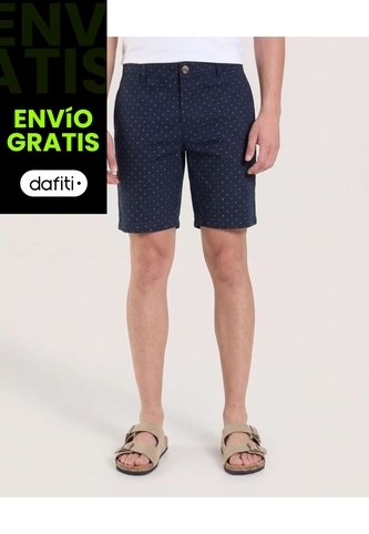 Bermuda  Para Hombre Regular Corto Color Azul Marca Ostu #60100488 Ostu