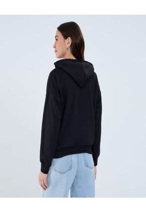 Buzo Para Mujer Zipper Color Negro Marca Ostu #40060313