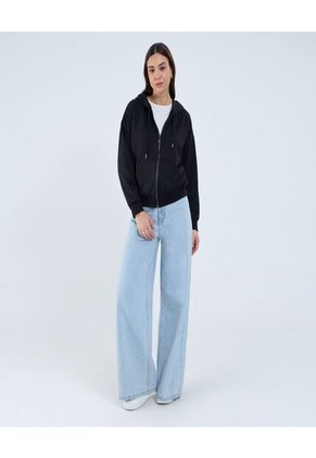 Buzo Para Mujer Zipper Color Negro Marca Ostu #40060313