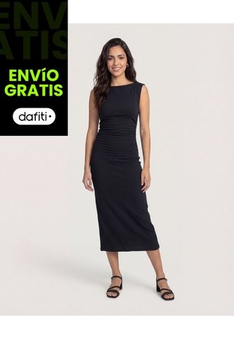 Vestido  Para Mujer M/Sisa Largo Color Negro Marca Ostu #40170375 Ostu