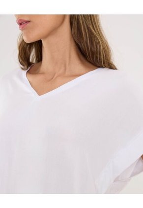 Blusa Para Mujer Manga Corta Color Blanco Marca Ostu #40121059