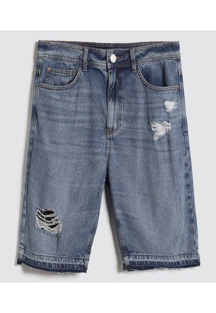 Bermuda Para Hombre Regular Color Azul  Marca Ostu #60100351